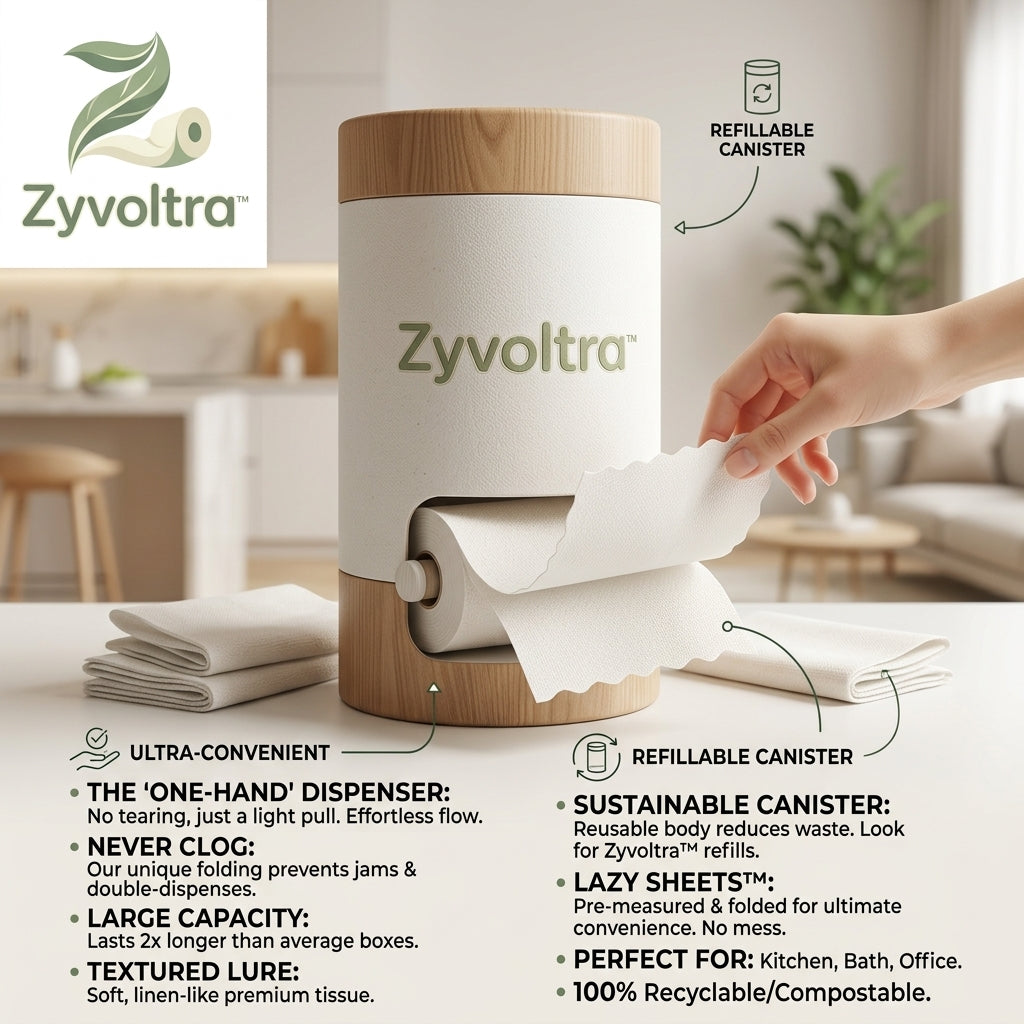 Zyvoltra™ Premium Eco-Refillable Canister & Lazy Sheets™
